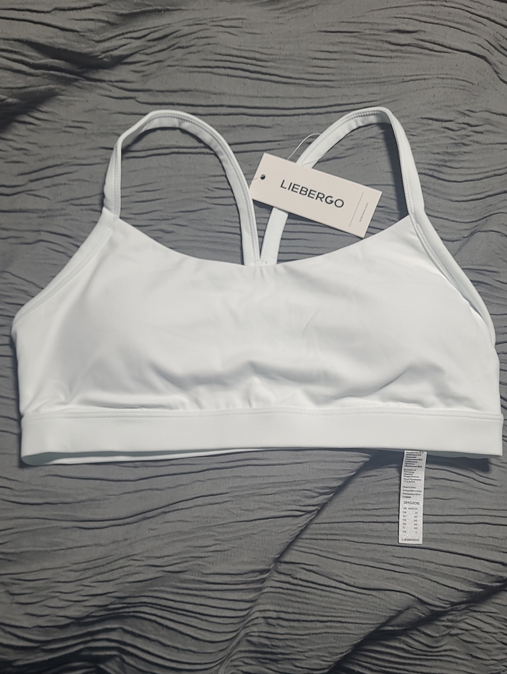 LIEBERGO White Lightweight Sports Bralette